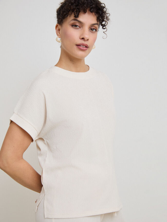 CAMISETA TEXTURA Beige