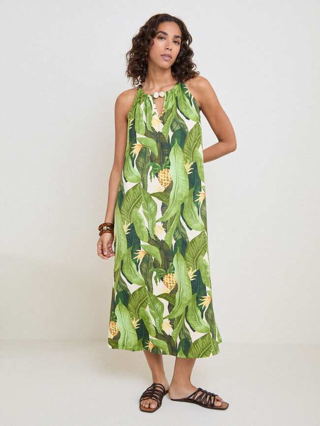 VESTIDO DTY TROPIC BOLAS Negro