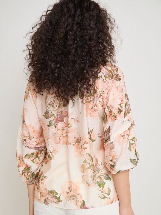 BLUSA DETALLE MANGAS Crudo image number null