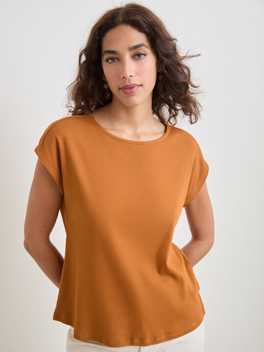 CAMISETA HOMBRO CAIDO Cinnamon image number null