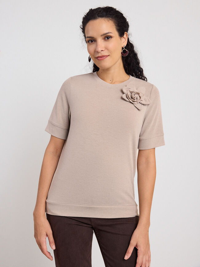 CAMISETA FLOR 3D Piedra