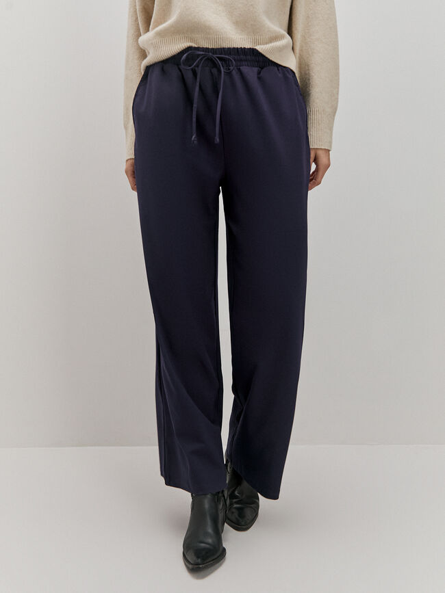 PANTALÓN PALAZZO Azul Marino