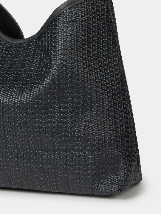 BOLSO TRENZADO BLANDO Negro image number null