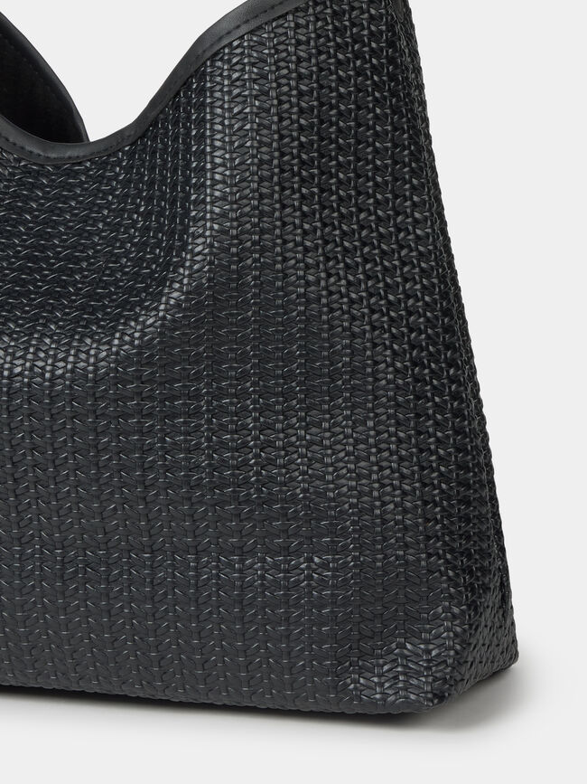 BOLSO TRENZADO BLANDO Negro