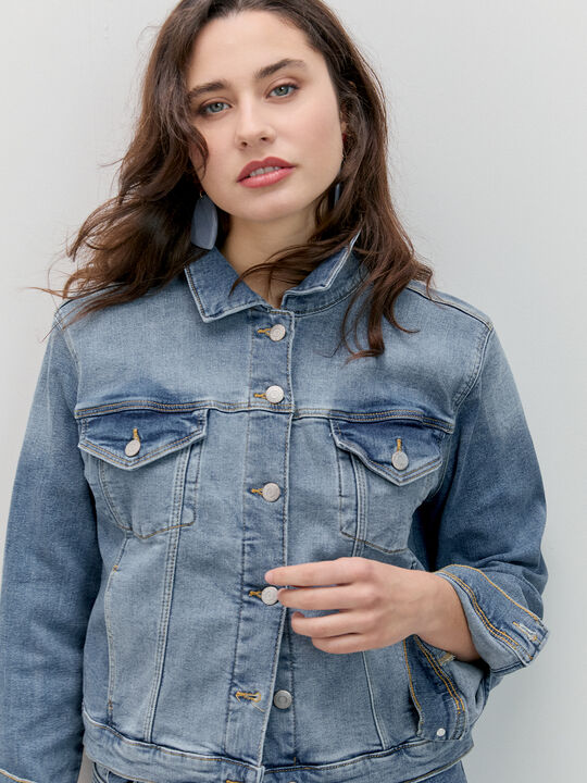 CAZADORA VAQUERA BASICA Mid blue image number null