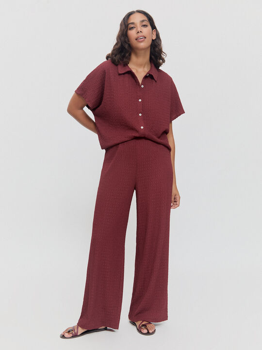 PANTALON ANCHO ROJO MARTE image number null