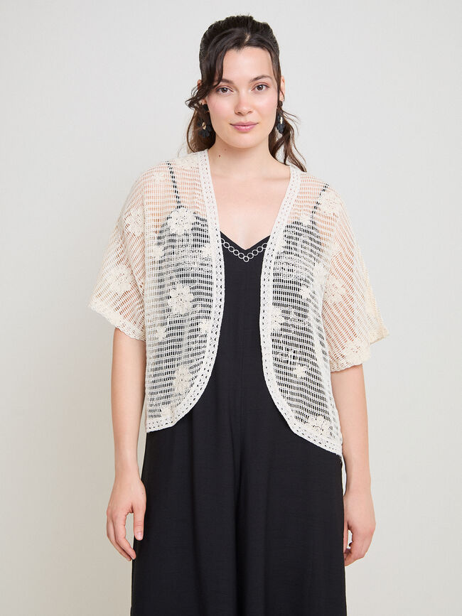 CHAQUETA ABIERTA CALADA FORNITURA Crudo