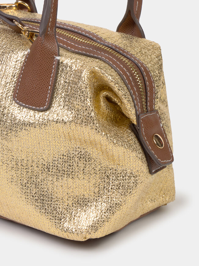 BOLSO RAFIA BRILLO Oro