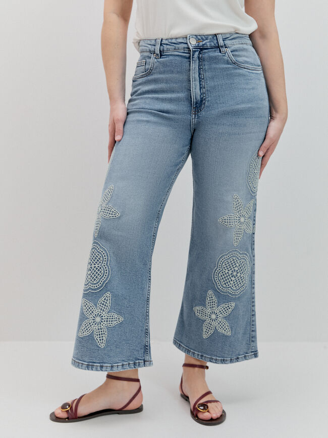 VAQUERO BORDADO Mid Blue Wash