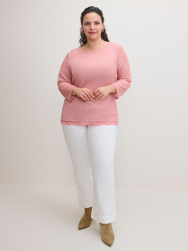 CAMISETA DETALLE ENCAJE Blush