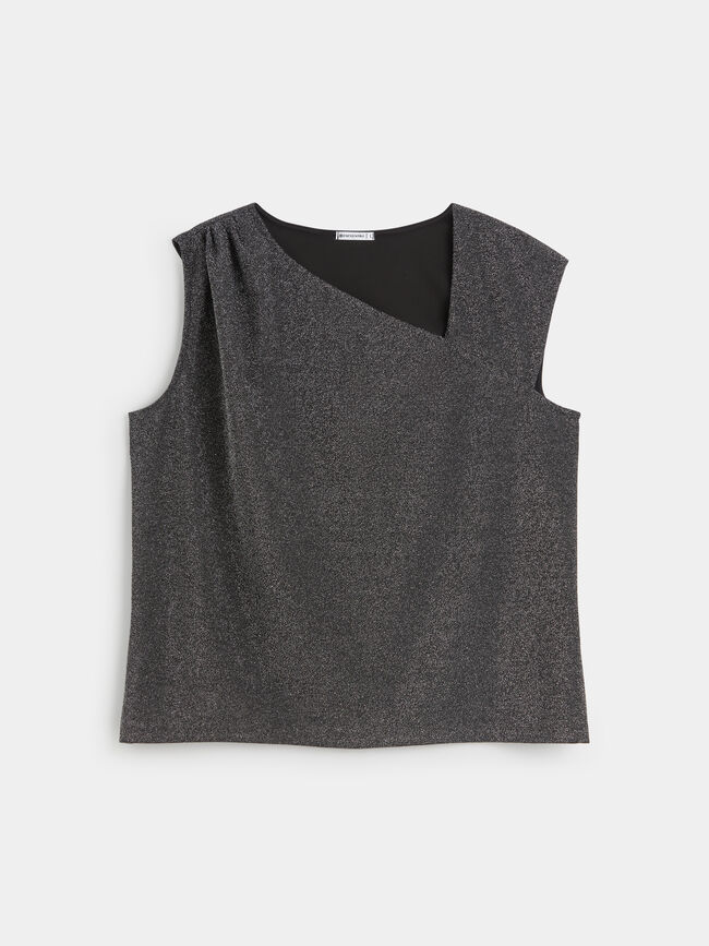 CAMISETA DETALLE BRILLO Plata