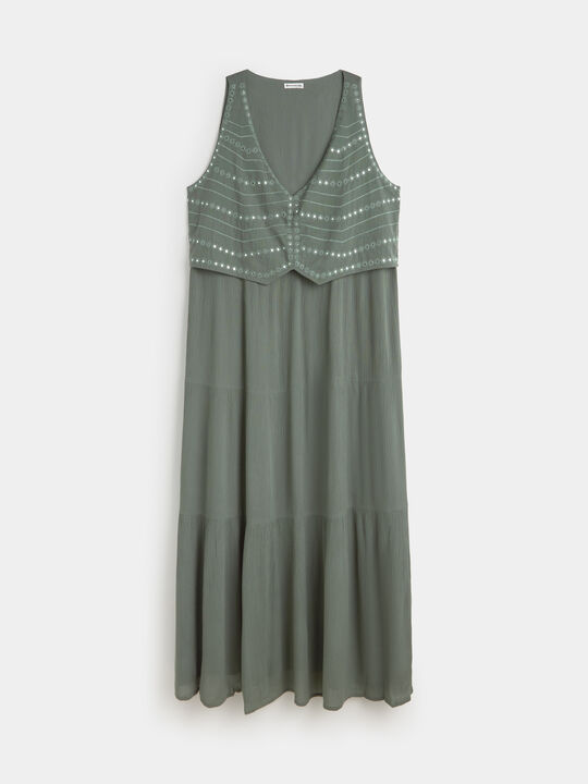 vestido chaleco Verde Te image number null