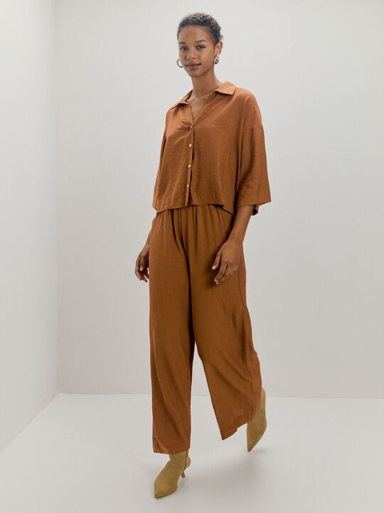 camisa ancha Marron viejo image number null