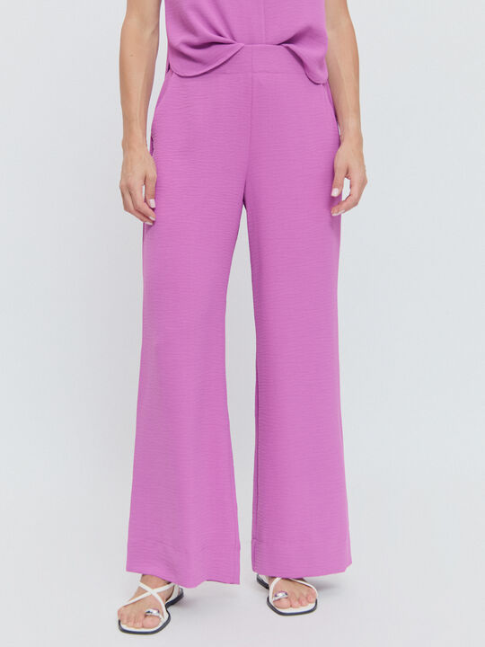 PANTALÓN ANCHO GOMA Violeta image number null