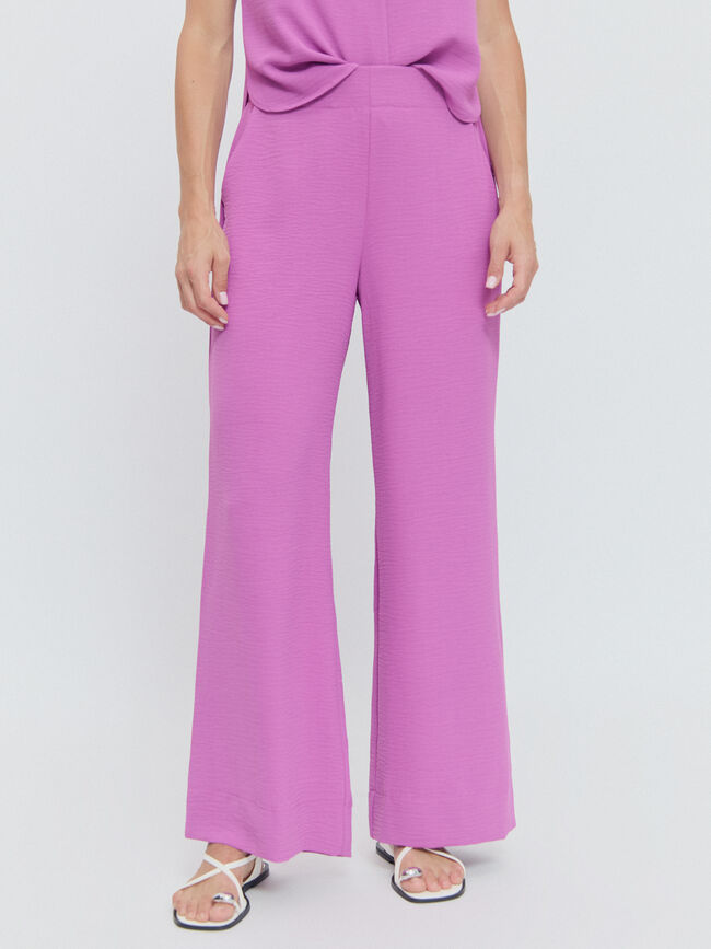 PANTALÓN ANCHO GOMA Violeta