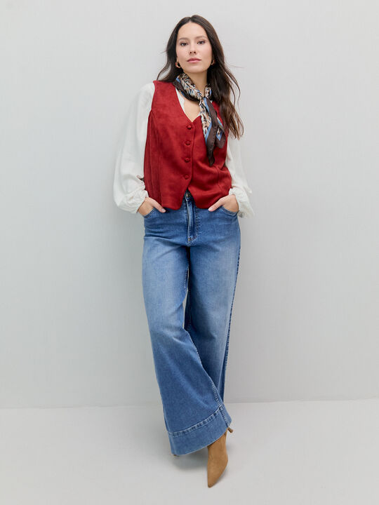 CHALECO ANTELINA BOTONES Granate image number null