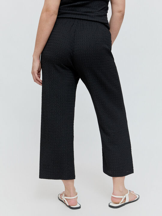 PANTALÓN EFECTO ARRUGADO Negro image number null