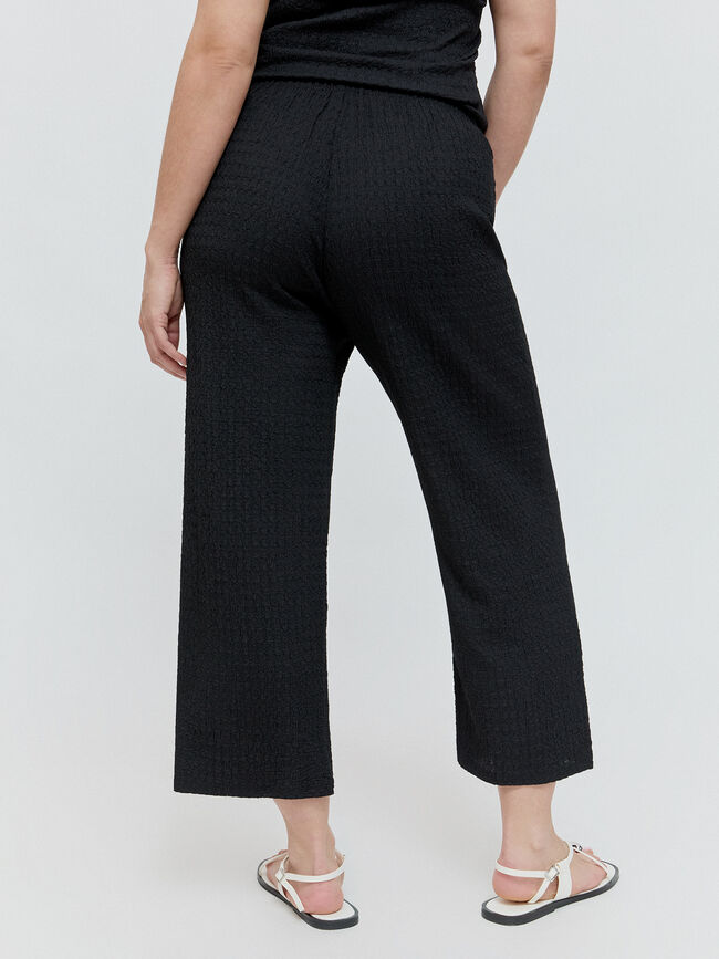 PANTALÓN EFECTO ARRUGADO Negro