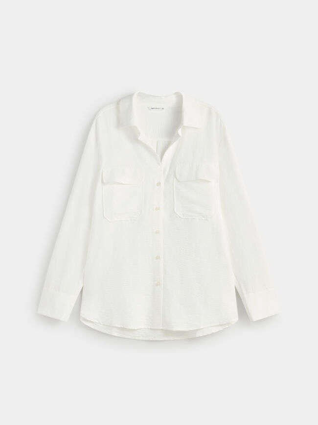 Camisa con bolsillos Blanco Optico