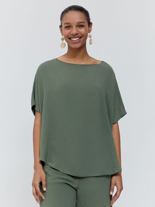 BLUSA NUDO Verde oscuro image number null