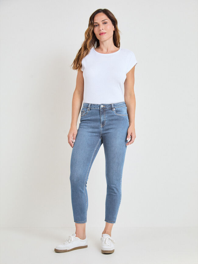 VAQUERO PITILLO CROP Mid blue