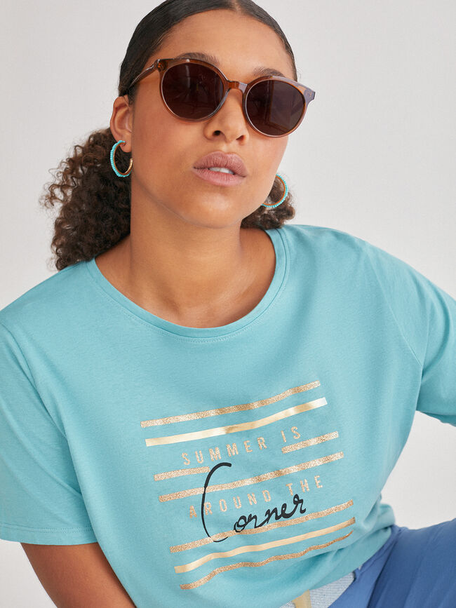 CAMISETA M/C SUMMER POSI Vintage Blue