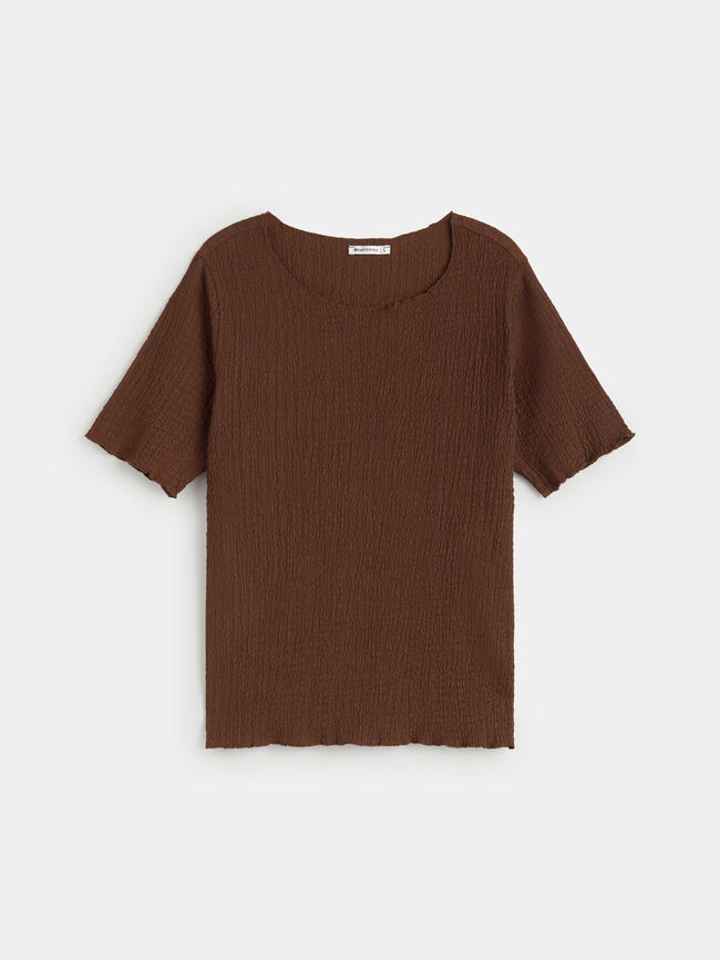 CAMISETA TEXTURA Marron