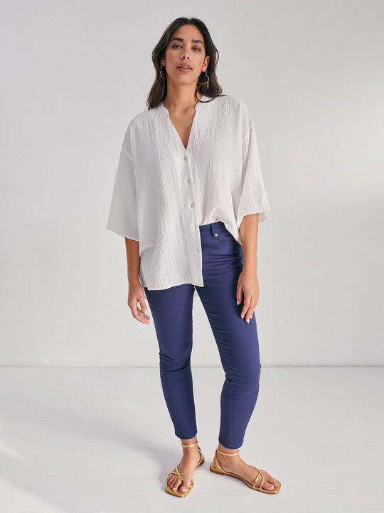 Blusa abotonada Blanco Hueso image number null
