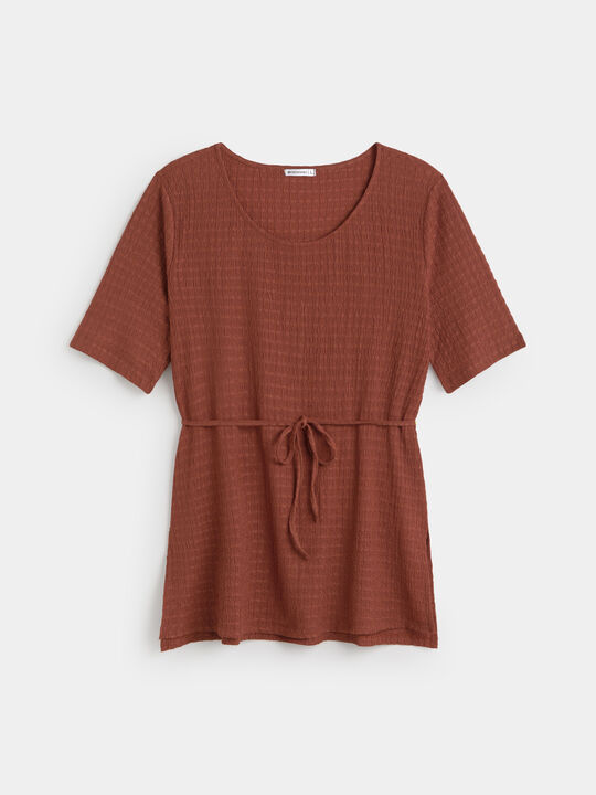 CAMISETA PERKINS CRINKLE LAZO Marron/Naranja image number null