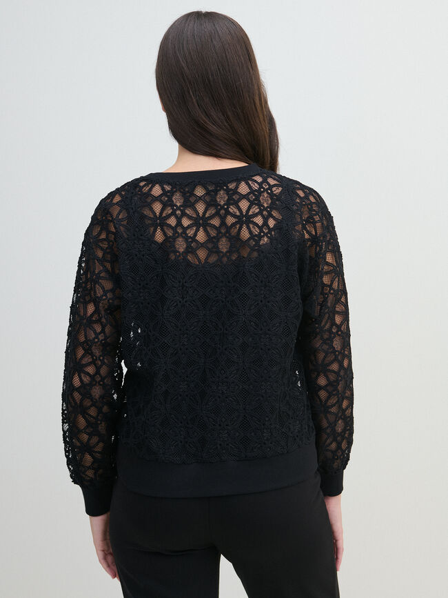 CAMISETA MANGA CALADA Negro