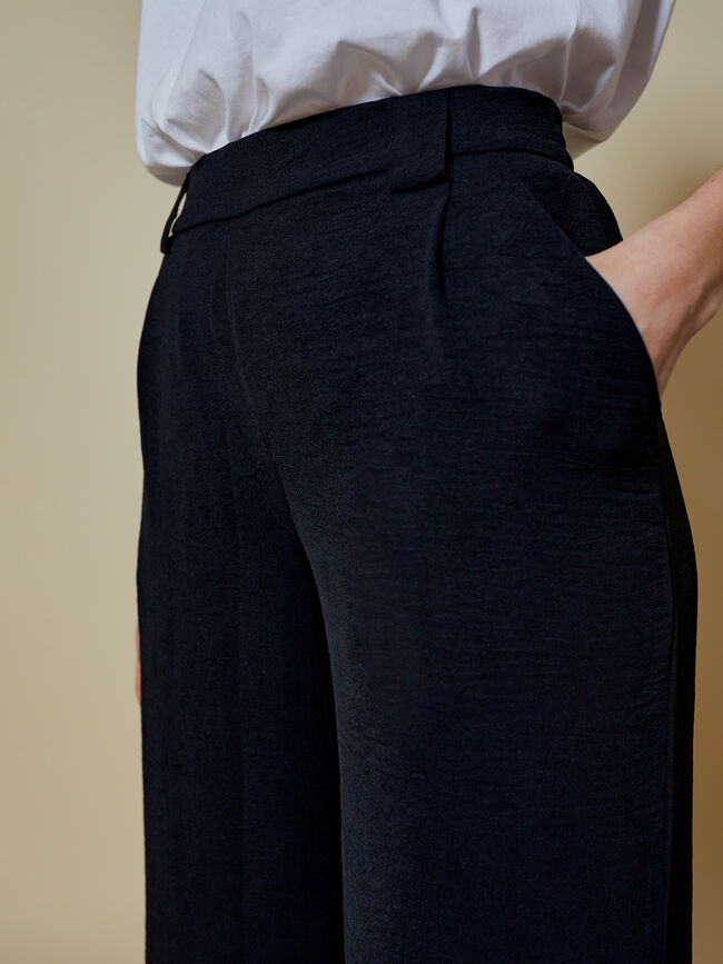 Pantalón culotte fluido Negro