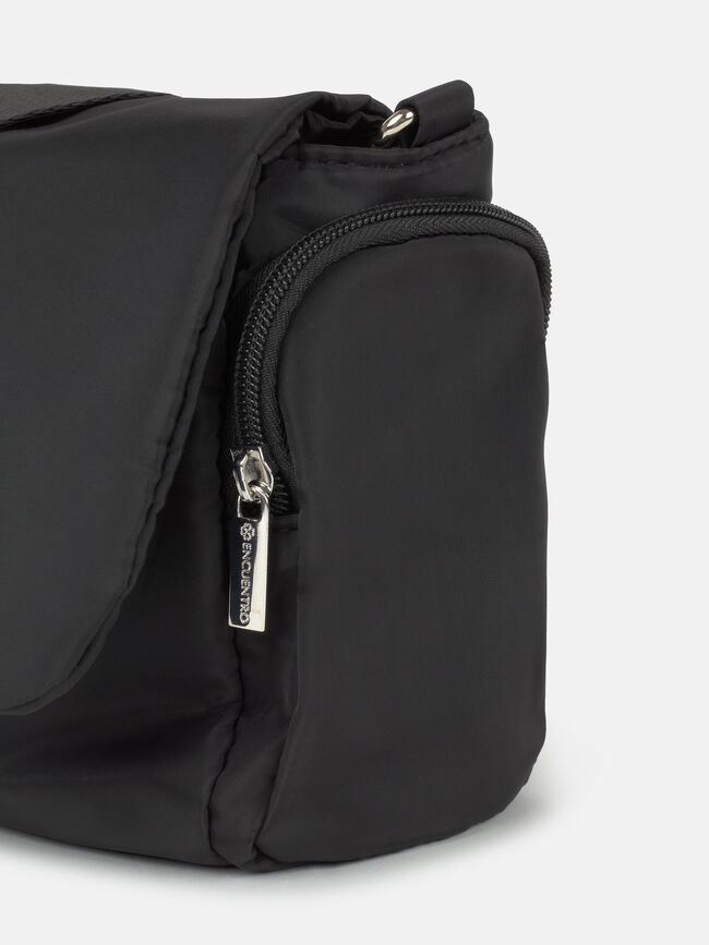 BOLSO NYLON BOLSILLOS Negro