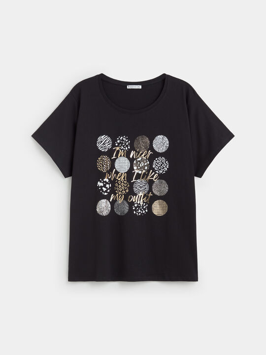 CAMISETA ANIMAL PRINT Negro image number null