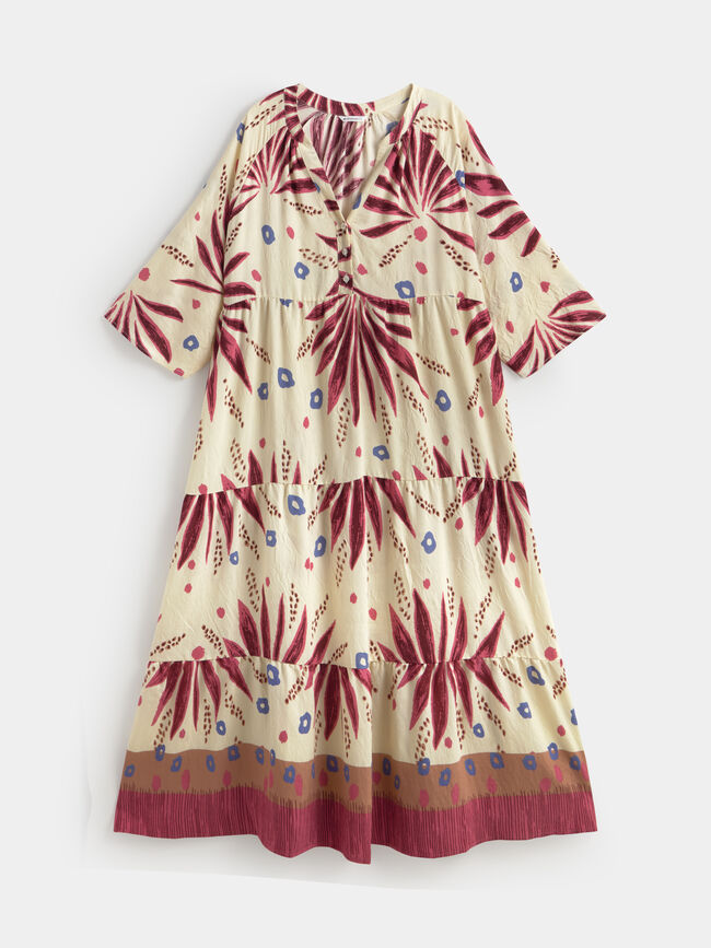 VESTIDO DETALLE MANGA Crudo