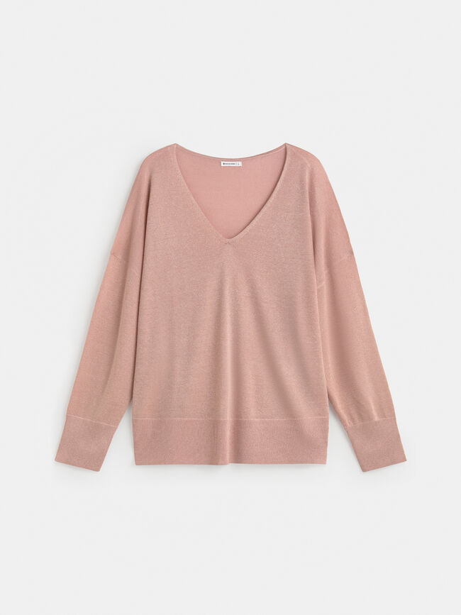 JERSEY LUREX rosa blush