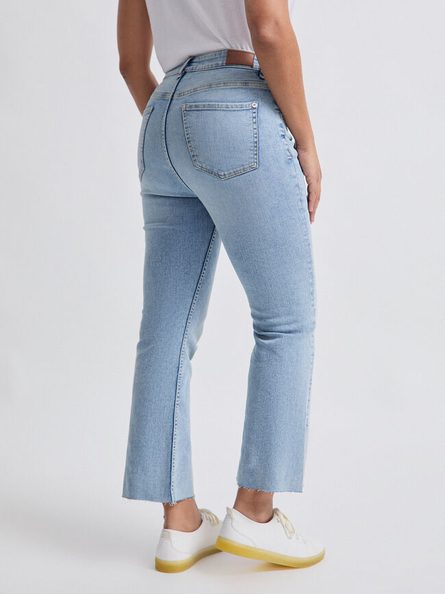 VAQUERO ACAMPANADO CROP Light blue