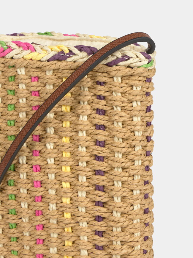 BOLSO BOMBONERA RAFFIA Marron