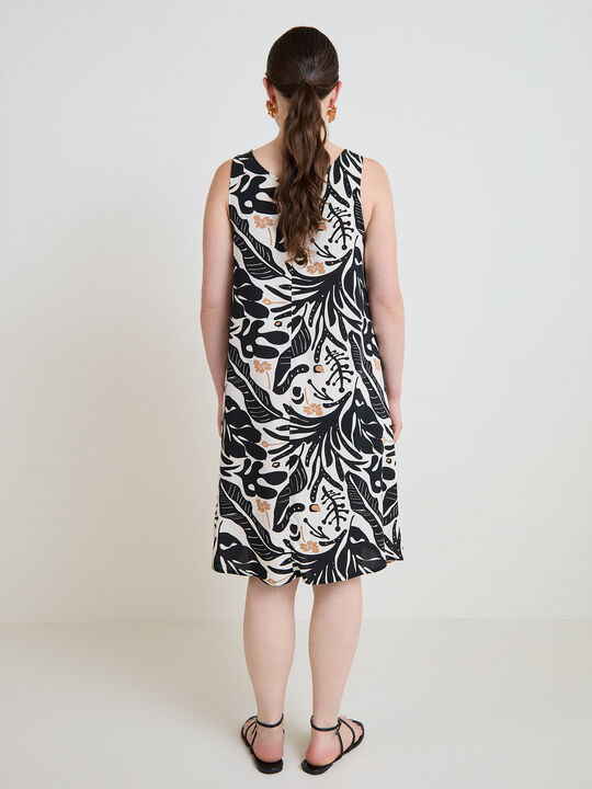 VESTIDO BASICO CORTO Crudo image number null