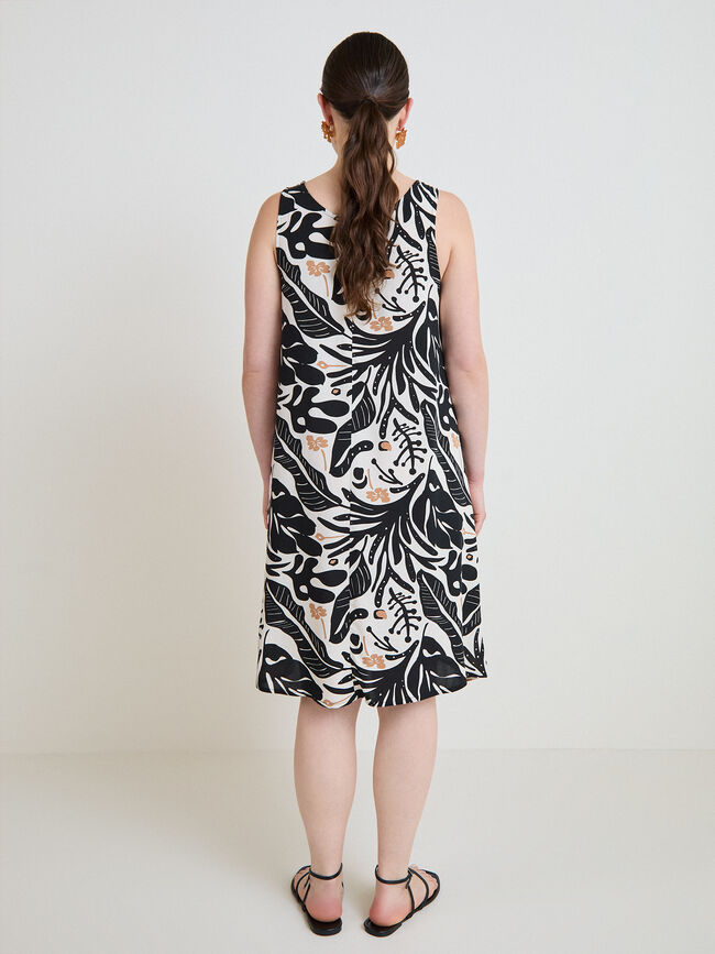 VESTIDO BASICO CORTO Crudo