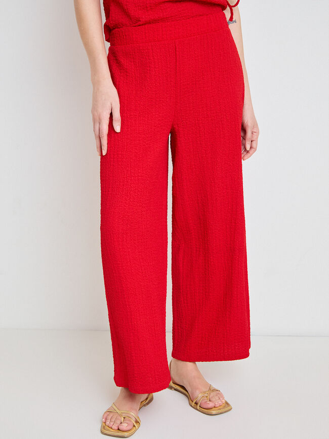 PANTALON CRINKLE Rojo