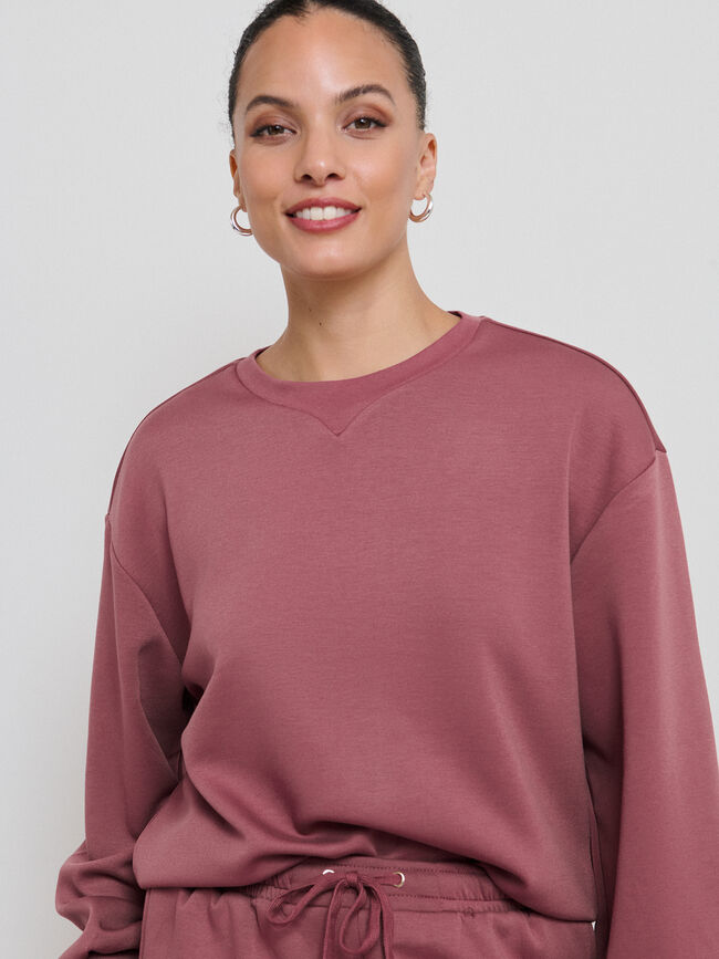 SUDADERA MANGA ABULLONADA Blush