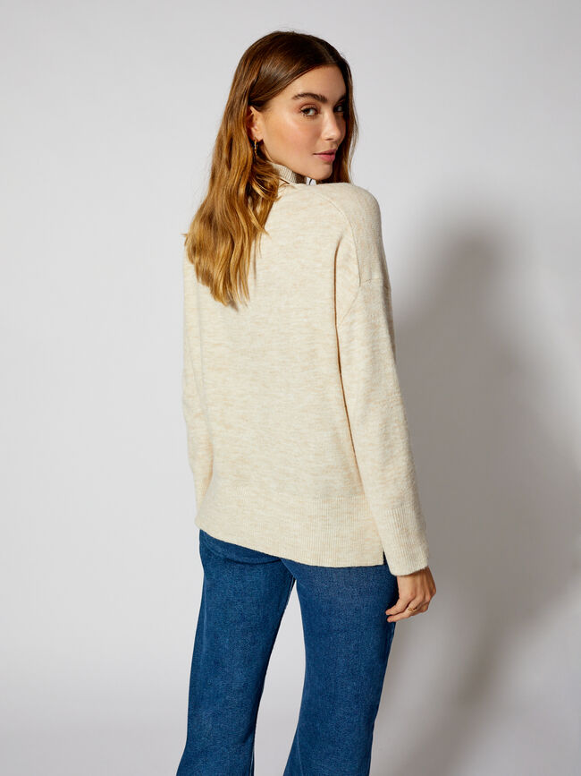 jersey cuello cisne Crudo