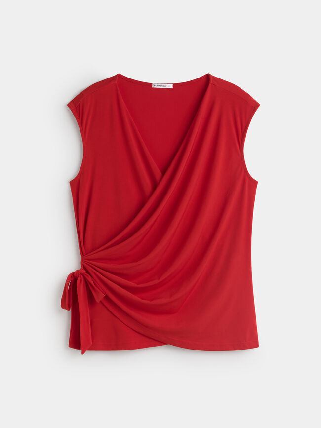 CAMISETA CRUZADA LAZO Rojo