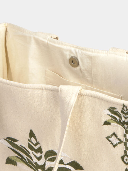 BOLSO CANVAS PALMERA Crudo image number null
