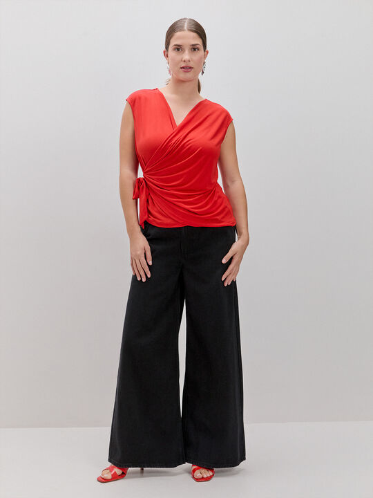 CAMISETA CRUZADA LAZO Rojo image number null