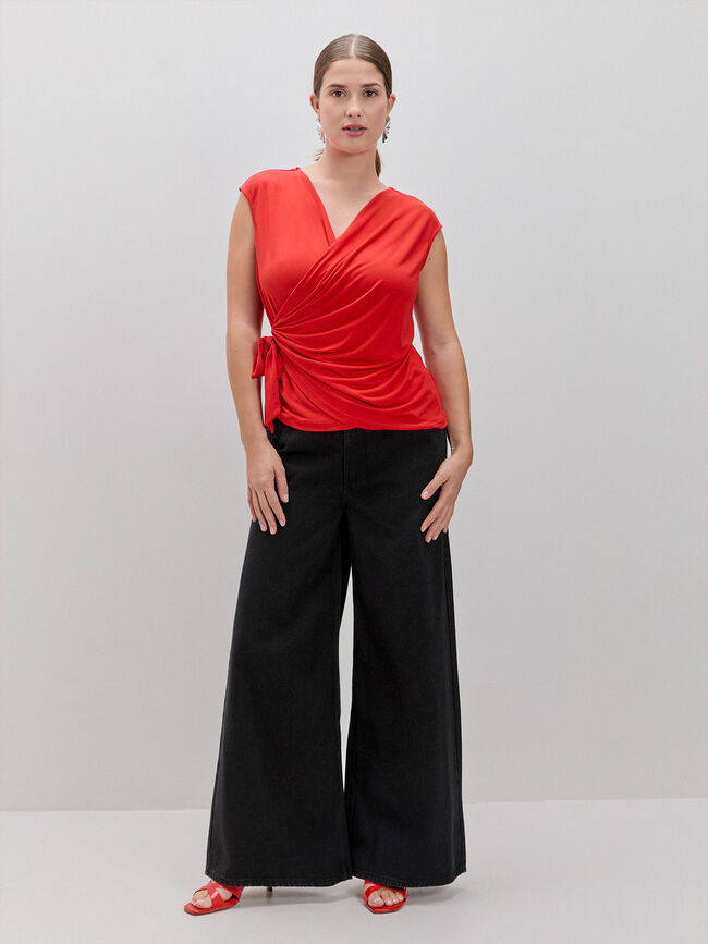 CAMISETA CRUZADA LAZO Rojo