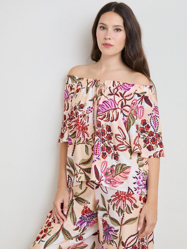 BLUSA GOMA CUELLO Crudo