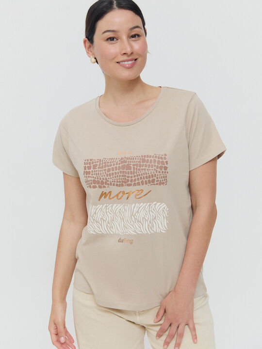 CAMISETA POSICIONAL ANIMAL Vison Claro image number null