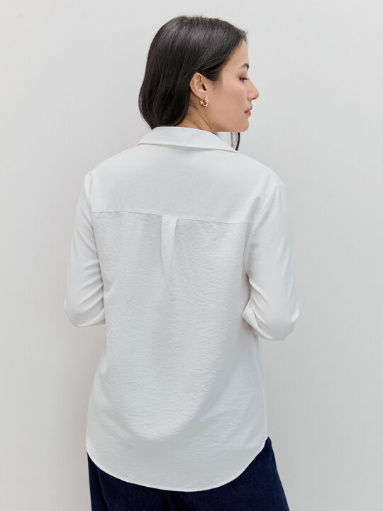 CAMISA BÁSICA Blanco Optico image number null