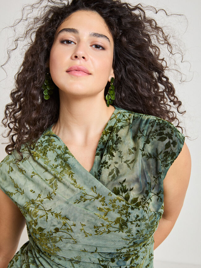 CAMISETA M/C TUL FLOCK CRUZADA Verde